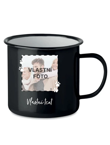 Personalizovaný retro plecháček s fotkou mazlíčka a textem