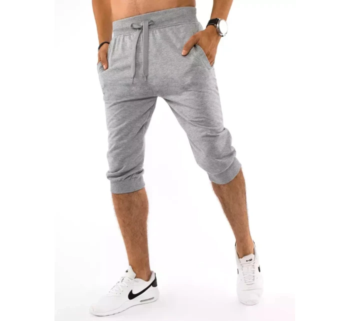 FashionStreet pánské světle šedé teplákové kraťasy SX1535