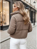 Dámská zimní bunda krátká alpaka CELESTIAL camel FashionStreet TY4482z