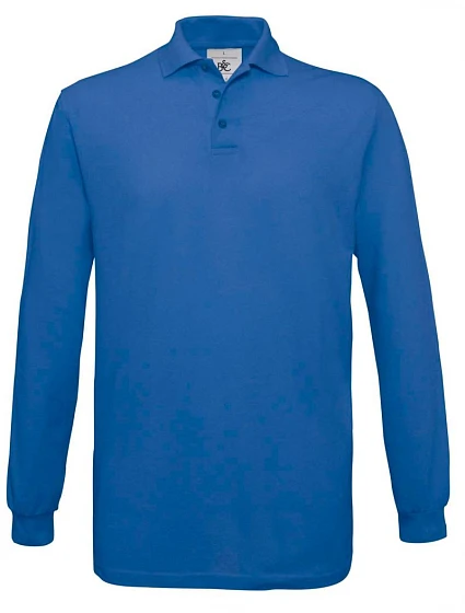 B&C Safran LSL Piqué polo s dlouhým rukávem 01.0414 royal blue B&C Safran LSL Piqué polo s dlouhým rukávem 01.0414 royal blue