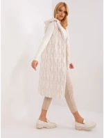 Kamizelka AT KZ model 20493296 1.06 ecru - FPrice Kamizelka AT KZ model 20493296 1.06 ecru - FPrice