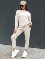 Dámský velurový komplet ecru Dstreet model 21978632 - FashionStreet
