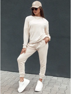 Dámský velurový komplet ecru Dstreet model 21978632 - FashionStreet