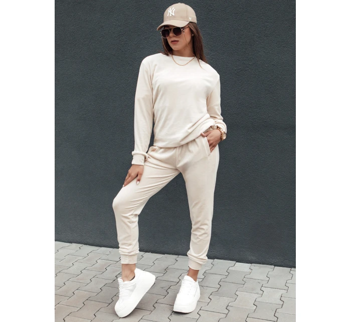 Dámský velurový komplet ecru Dstreet model 21978632 - FashionStreet