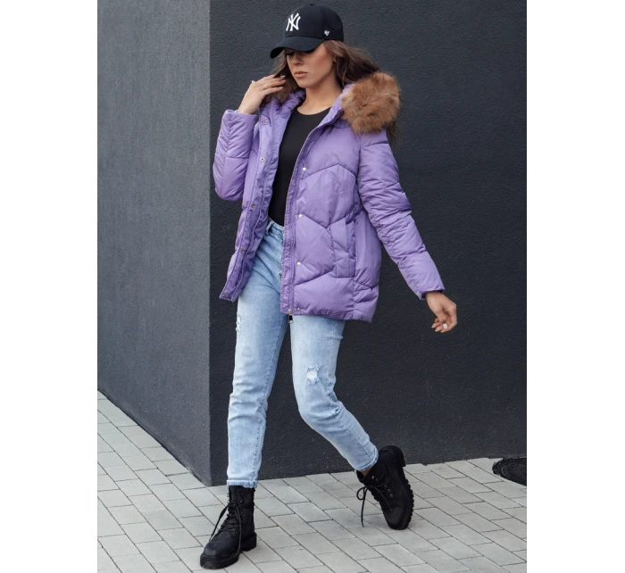 Dámská zimní bunda s kapucí WAYWARD fialová FashionStreet TY4489