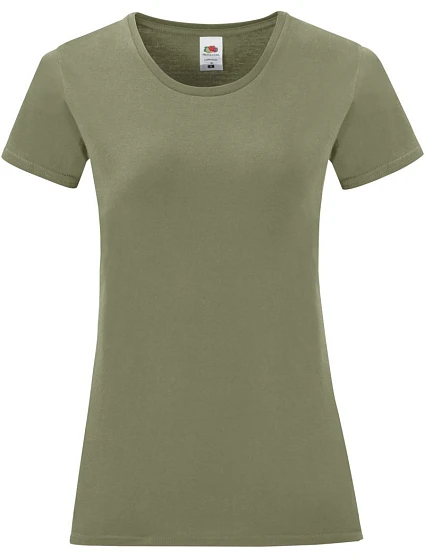 Fruit of the Loom Lady-Fit Iconic 150 T Dámské tričko 16.1432 classic olive Fruit of the Loom Lady-Fit Iconic 150 T Dámské tričko 16.1432 classic olive