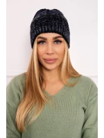 Fleecová čepice Melisa K241 černá+modrá Fleecová čepice Melisa K241 černá+modrá