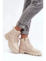 Dámské zipové zateplené trapery Gremiva Beżowe Dámské zipové zateplené trapery Gremiva Beżowe