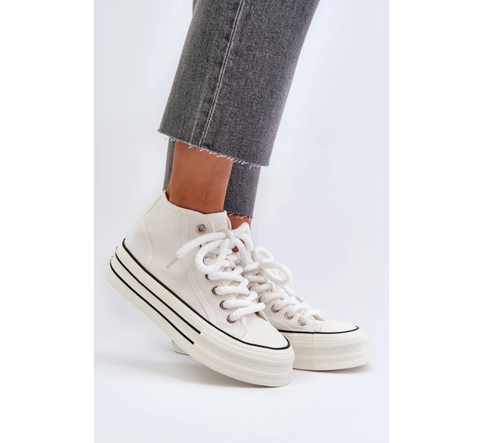 Dámské tenisky na platformě bílé Aineri Dámské tenisky na platformě bílé Aineri