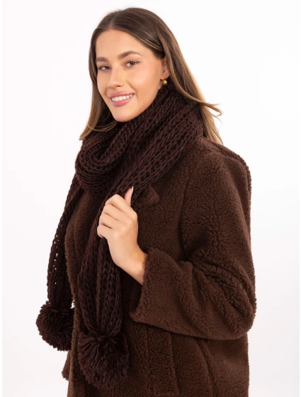 Szalik AT SZ S model 21488763 ciemny brązowy - FPrice