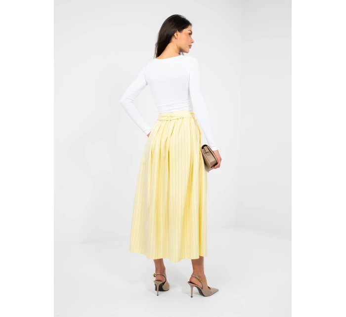 Spódnica IT SD model 22011449 jasny żółty - FPrice Spódnica IT SD model 22011449 jasny żółty - FPrice