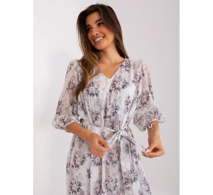 Sukienka LK SK model 19001776 biały - FPrice Sukienka LK SK model 19001776 biały - FPrice