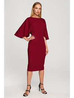 Šaty M700 s kimono rukávy – vínové