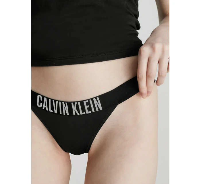 Dámské plavkové kalhotky KW0KW01984 BEH černé - Calvin Klein Dámské plavkové kalhotky KW0KW01984 BEH černé - Calvin Klein