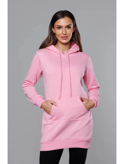 Růžová dámská klokaní mikina model 17789379 - J.STYLE Růžová dámská klokaní mikina model 17789379 - J.STYLE