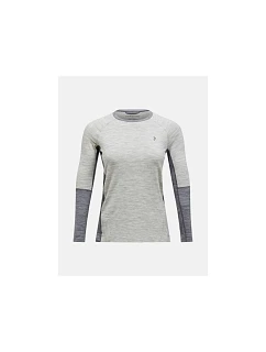 Termotriko PEAK PERFORMANCE Magic Crew Wool-blend Baselayer Women, šedé