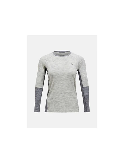Termotriko PEAK PERFORMANCE Magic Crew Wool-blend Baselayer Women, šedé Termotriko PEAK PERFORMANCE Magic Crew Wool-blend Baselayer Women, šedé