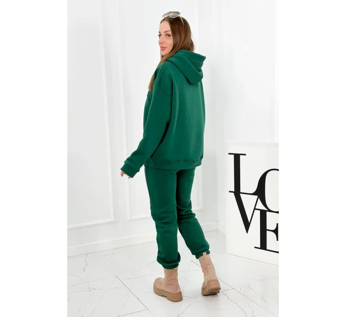 Izolovaná bavlněná souprava, mikina + kalhotami Brooklyn tmavě zelená Izolovaná bavlněná souprava, mikina + kalhotami Brooklyn tmavě zelená