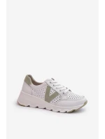 Dámské kožené lehké sportovní boty béžové Eleonori Dámské kožené lehké sportovní boty béžové Eleonori