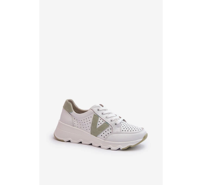 Dámské kožené lehké sportovní boty béžové Eleonori Dámské kožené lehké sportovní boty béžové Eleonori