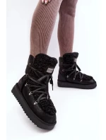 Vodotěsné boty na platformě D.Franklin černý Vodotěsné boty na platformě D.Franklin černý