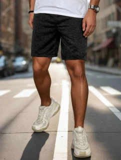 Pánské tmavě šedé teplákové kraťasy FashionStreet SX2482