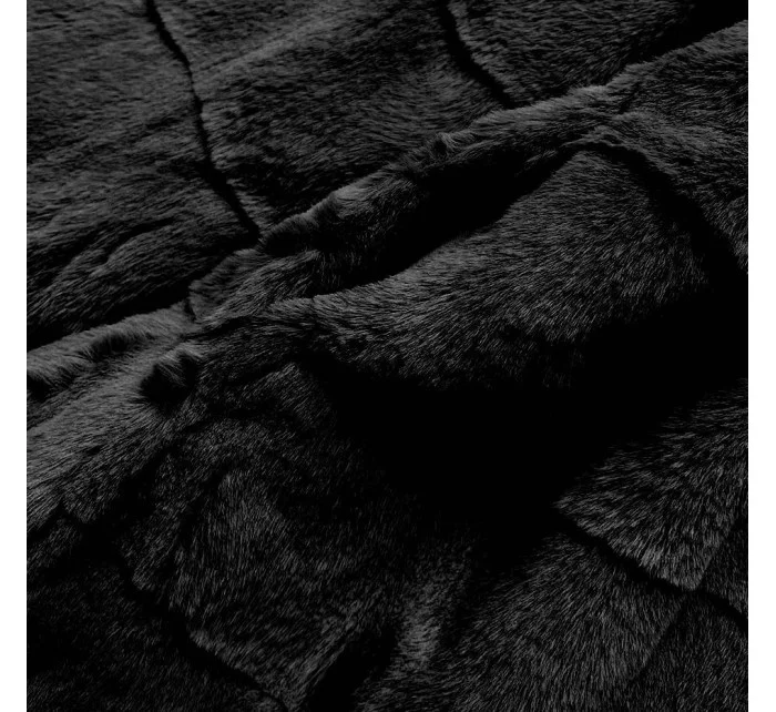 Černá kožešinová dámská bunda (CX009-1) Černá kožešinová dámská bunda (CX009-1)