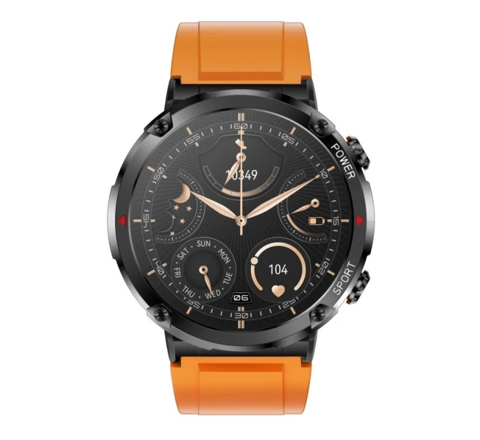 Chytré hodinky Gravity GT21-2 + oranžový silikonový řemínek Chytré hodinky Gravity GT21-2 + oranžový silikonový řemínek