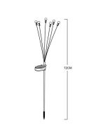 SOLÁRNÍ LAMPA TANČÍCÍ VE VĚTRU BAREVNÉ KOULE 6 LED 72CM