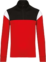 Kariban ProAct PA 387 Tréninková mikina s 1/4 zipem 20.P387 sporty red/black