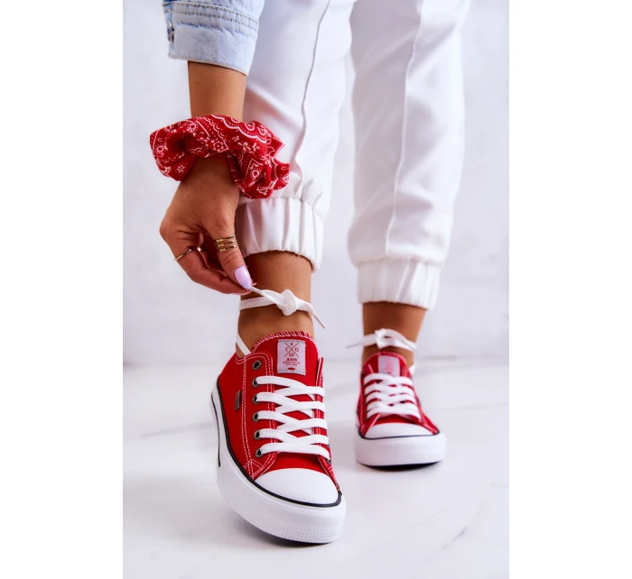 Dámské klasické tenisky model 21577962 červená - Cross Jeans