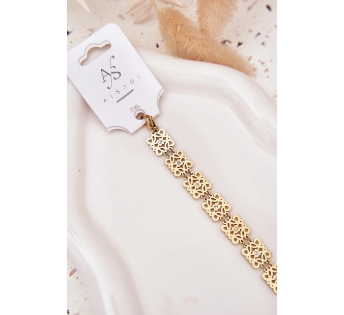 model 21776909 dámský náramek se zirkony chirurgická ocel zlatá - Boto model 21776909 dámský náramek se zirkony chirurgická ocel zlatá - Boto