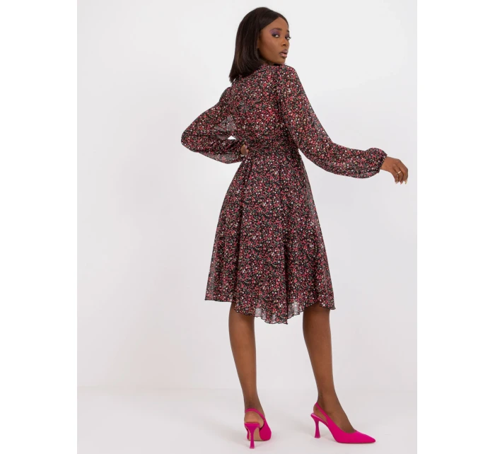 Šaty CHA SK 2903.21X černá a růžová