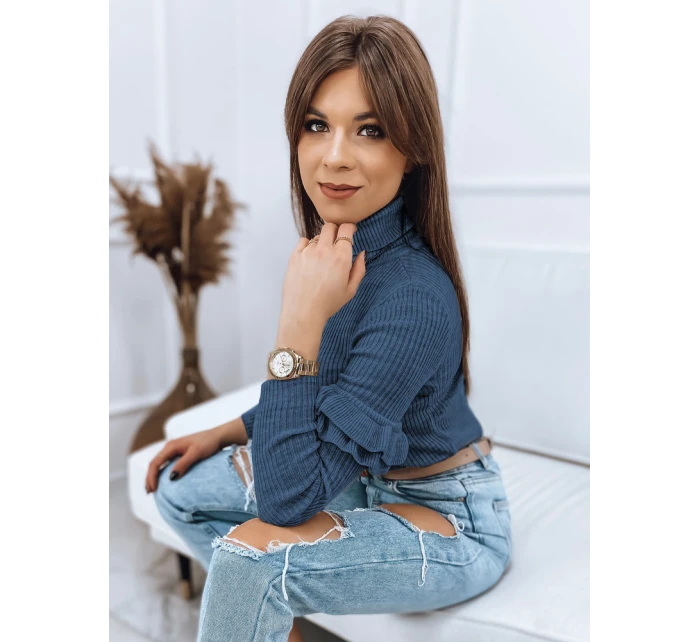 Dámský svetr modrý Dstreet model 21964204 - FashionStreet Dámský svetr modrý Dstreet model 21964204 - FashionStreet