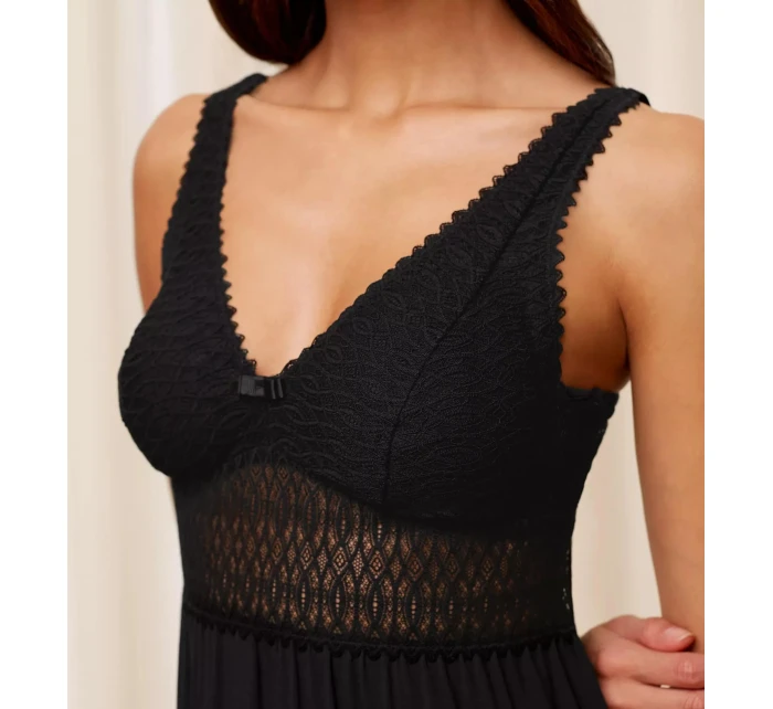 Dámská noční košile Aura Spotlight NDK 01 X - BLACK - černá 0004 - TRIUMPH