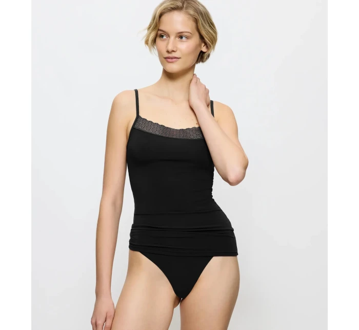 Feel of Modal Spaghetti Top - BLACK - TRIUMPH BLACK - TRIUMPH Feel of Modal Spaghetti Top - BLACK - TRIUMPH BLACK - TRIUMPH