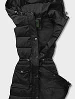 Dámská mikina bez rukávů s kapucí černá (CAN-860)