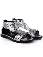 Dámské stříbrné ažurové sandály M.Daszynski MR24148-2 Dámské stříbrné ažurové sandály M.Daszynski MR24148-2