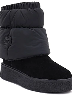 Černé kožené sněhové boty na platformě model 22348435 - Big Star