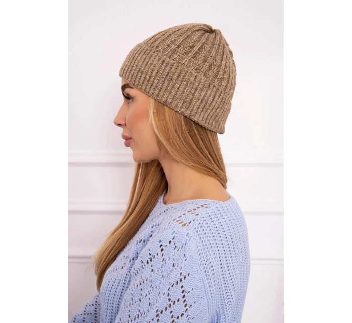 Tenká čepice Grace model 18750307 tmavě béžová - K-Fashion