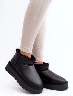 Kožené Dámské Na Platformě Černé model 21639040 - Boto