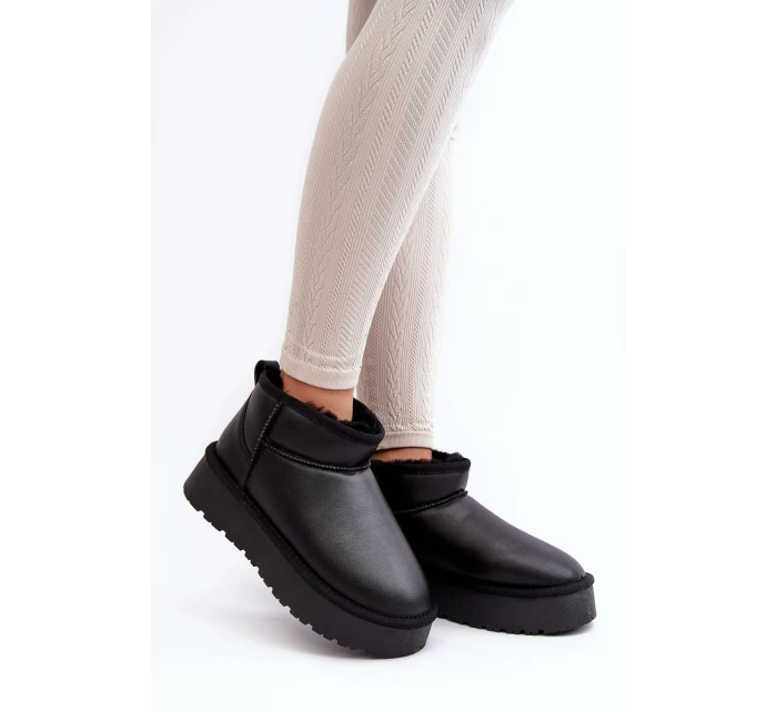 Kožené Dámské Na Platformě Černé model 21639040 - Boto
