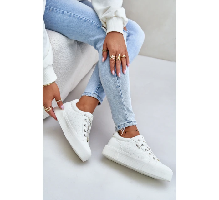 Dámské Tenisky Na Platformě Zateplené Big Star model 21675224 Bílé - Big Star Shoes Dámské Tenisky Na Platformě Zateplené Big Star model 21675224 Bílé - Big Star Shoes