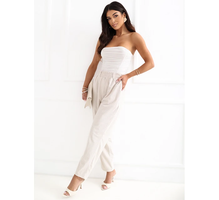 Spodnie RV SP model 22109769 jasny beżowy - FPrice Spodnie RV SP model 22109769 jasny beżowy - FPrice