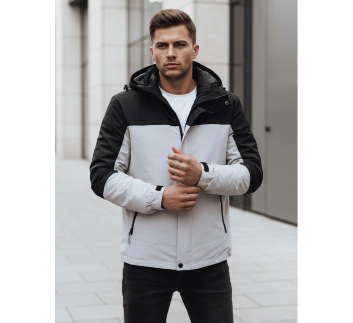 Pánská šedá zimní bunda s kapucí FashionStreet TX4900