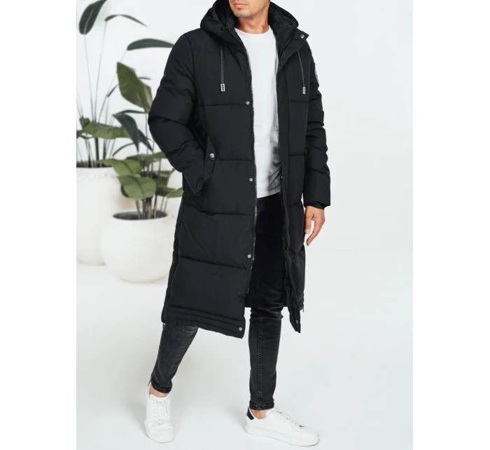 Pánská zimní bunda s kapucí černá TX5068