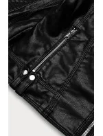 Černá bunda ramoneska s klopami model 18117116 - J.STYLE Černá bunda ramoneska s klopami model 18117116 - J.STYLE