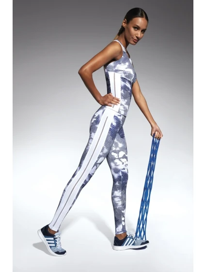 Dámské legíny Code white-blue - BAS BLEU Dámské legíny Code white-blue - BAS BLEU