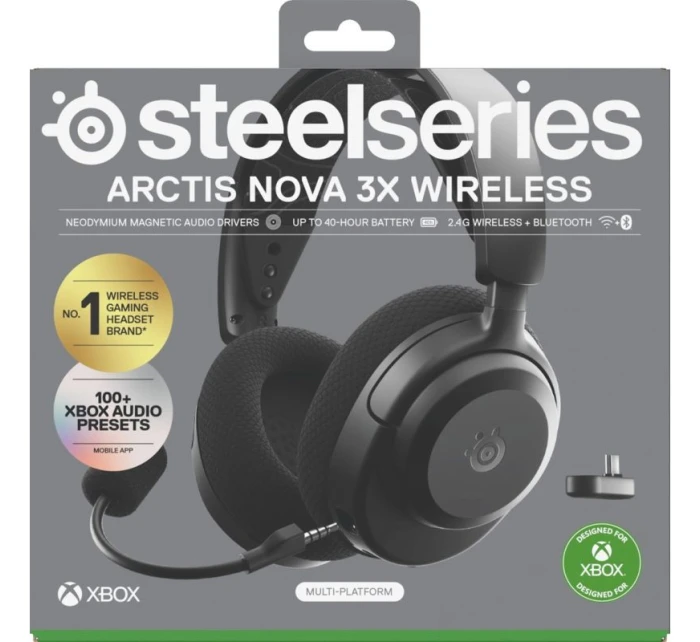 Steelseries Arctis Nova 3X Bezdrátová sluchátka pro Xbox, černá