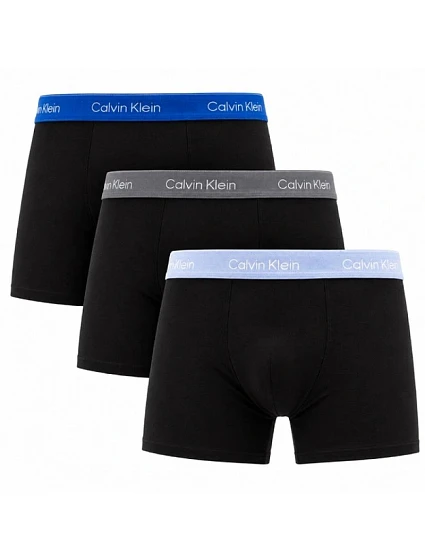 Calvin Klein pánské boxerky Relaxed, 3 ks v balení, módní bavlněné, černé a modré Calvin Klein pánské boxerky Relaxed, 3 ks v balení, módní bavlněné, černé a modré